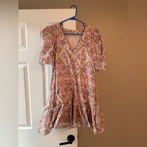 Floral Pink and Purple Women's Dress